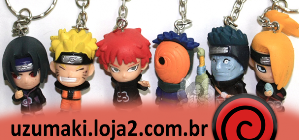 Chaveiro Naruto Shippuden Chibi 6 Peças - D