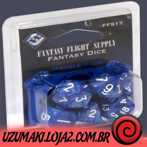 Set de dados Fantasy azul